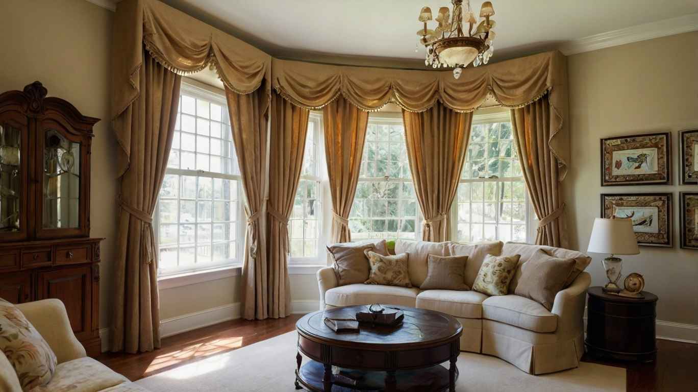 Bay Window Rods Curtain