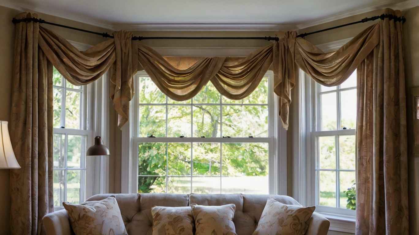 Bay Window Rods Curtain