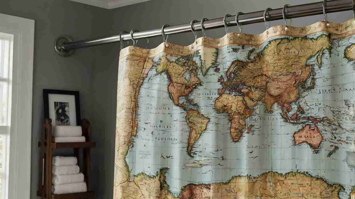 Map Shower Curtain