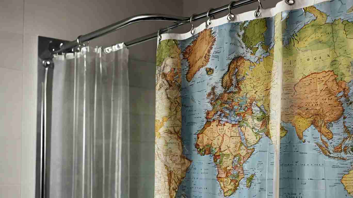 Map Shower Curtain