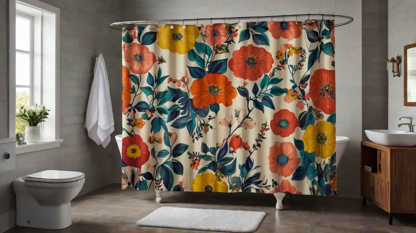 Shower Curtains Retro