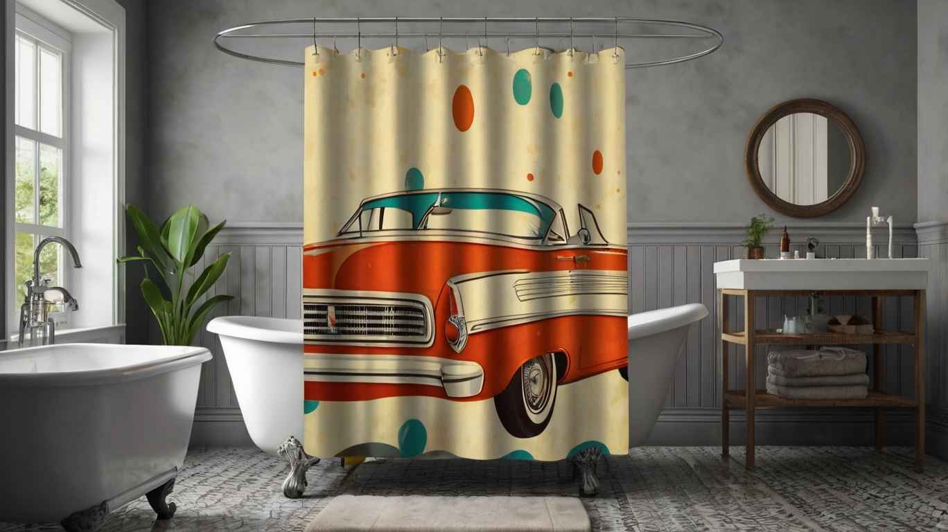 Shower Curtains Retro