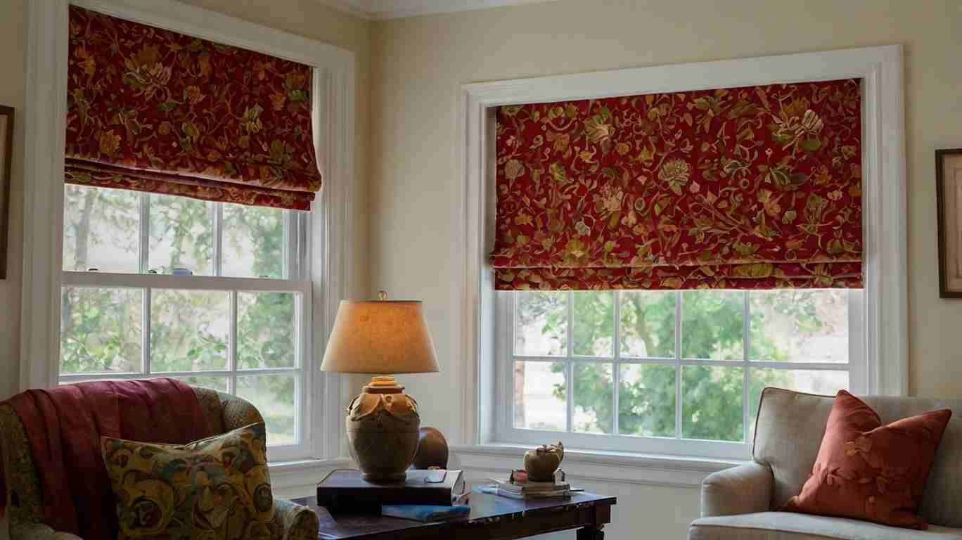 Roman shades with Curtains