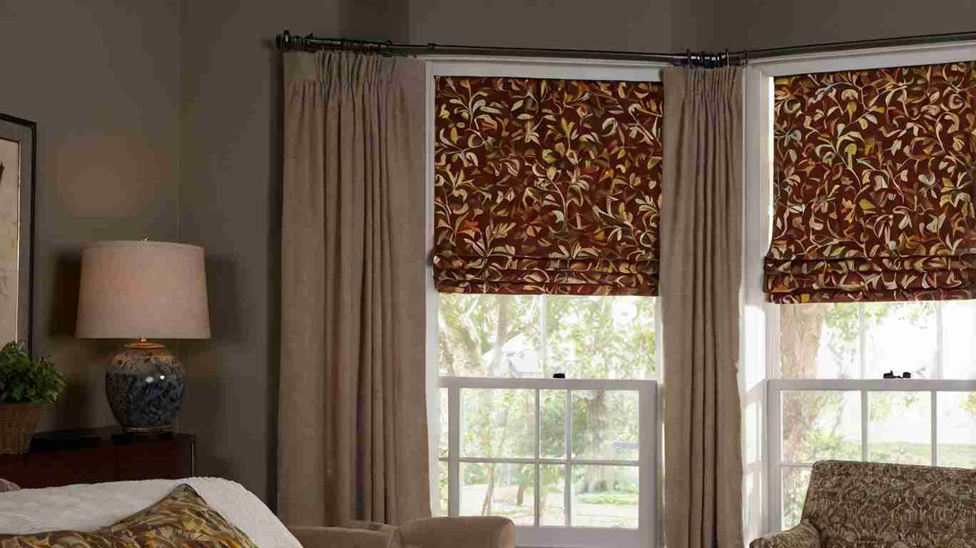 Roman shades with Curtains