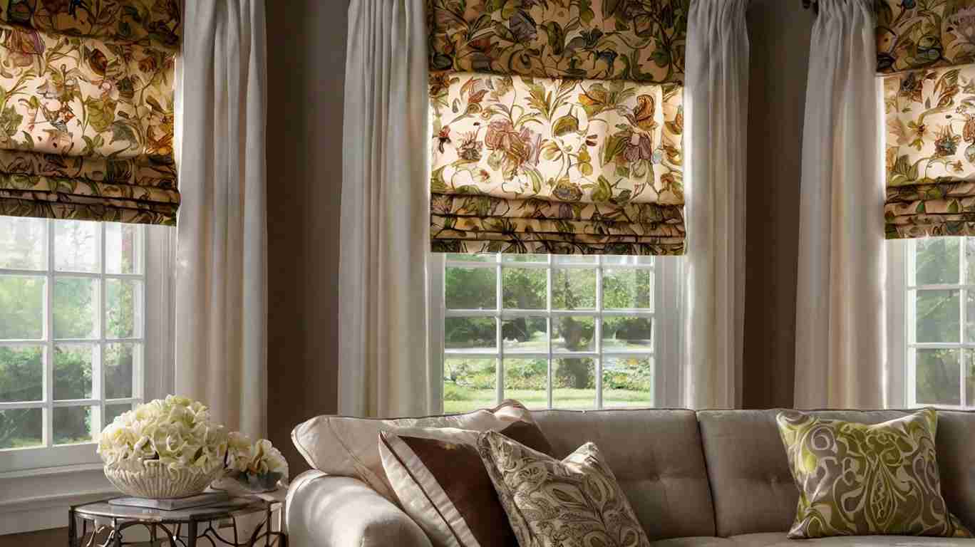 Roman shades with Curtains