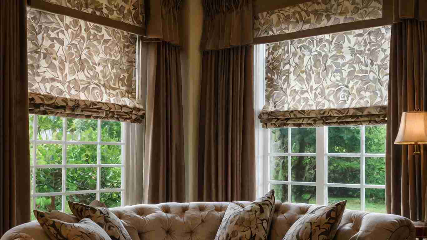 Roman shades with Curtains