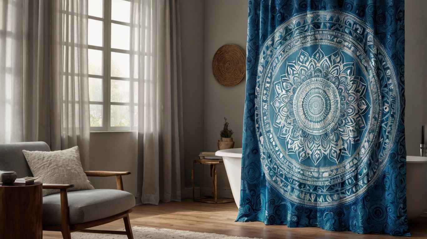 Blue Mandala Cotton Curtains