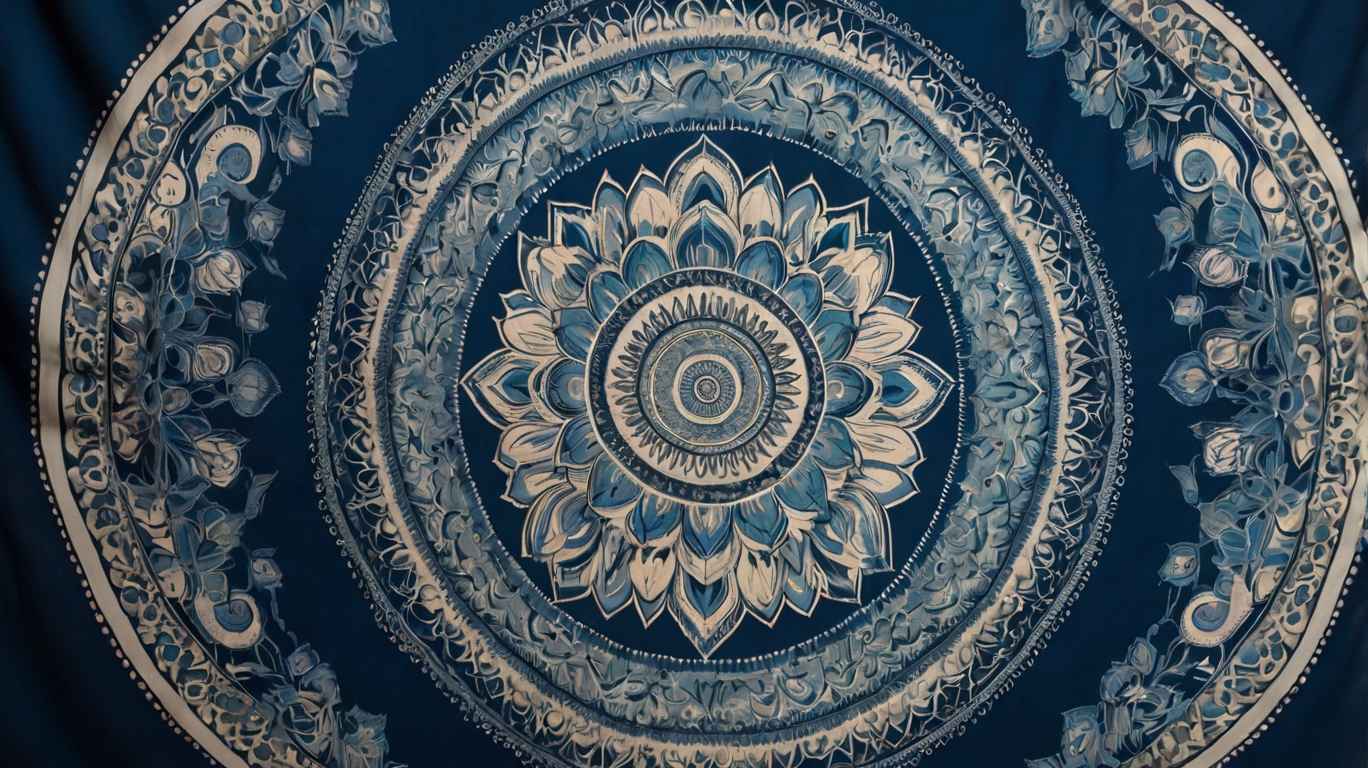 Blue Mandala Cotton Curtains