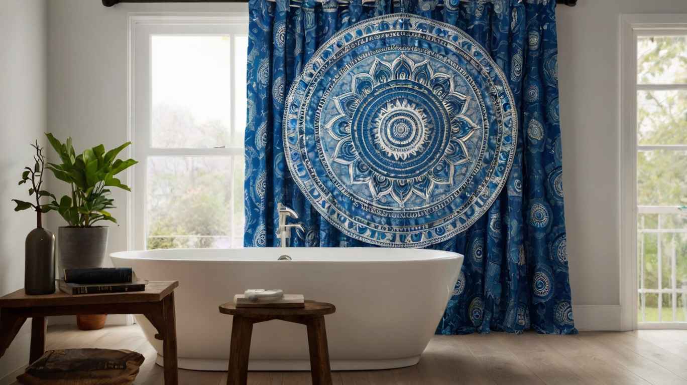 Blue Mandala Cotton Curtains