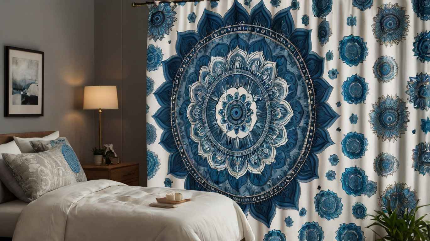 Blue Mandala Cotton Curtains