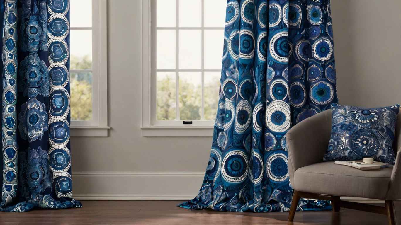 Blue Mandala Cotton Curtains