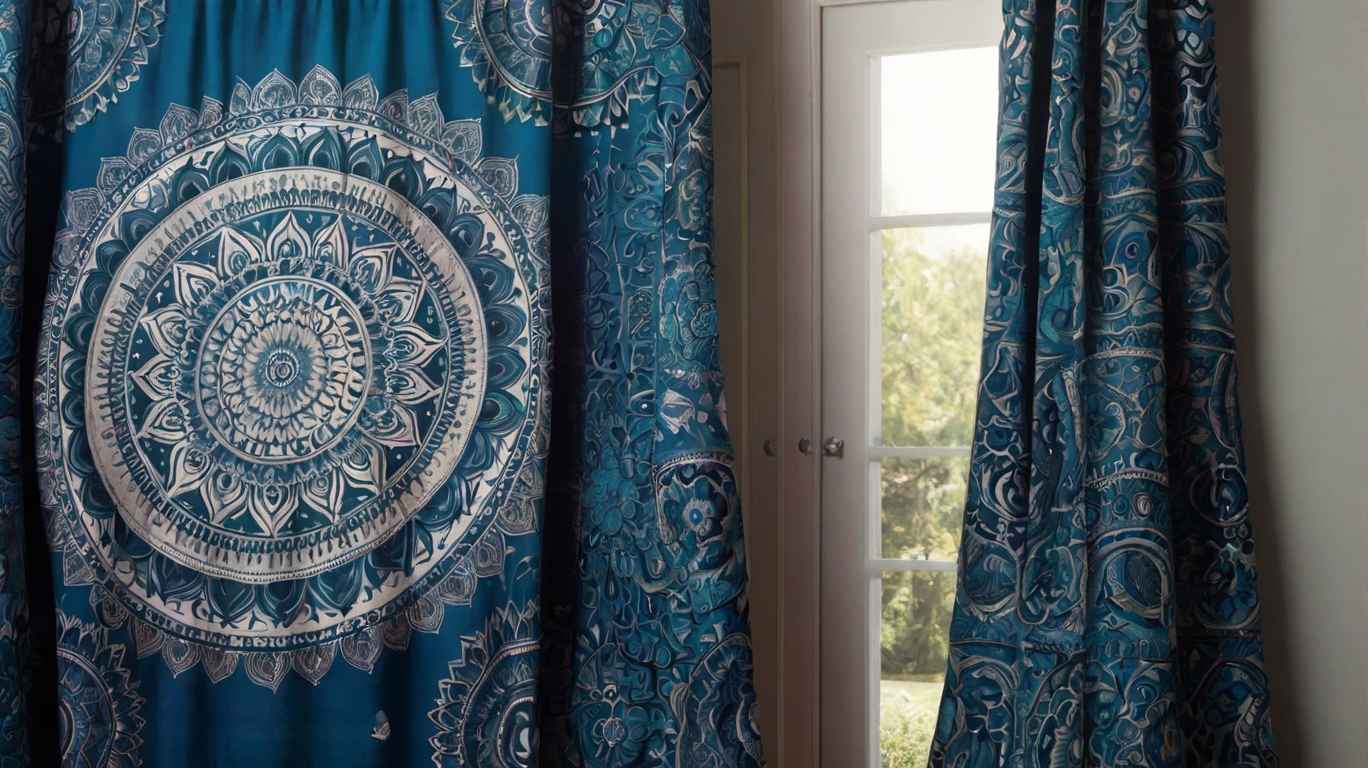 Blue Mandala Cotton Curtains