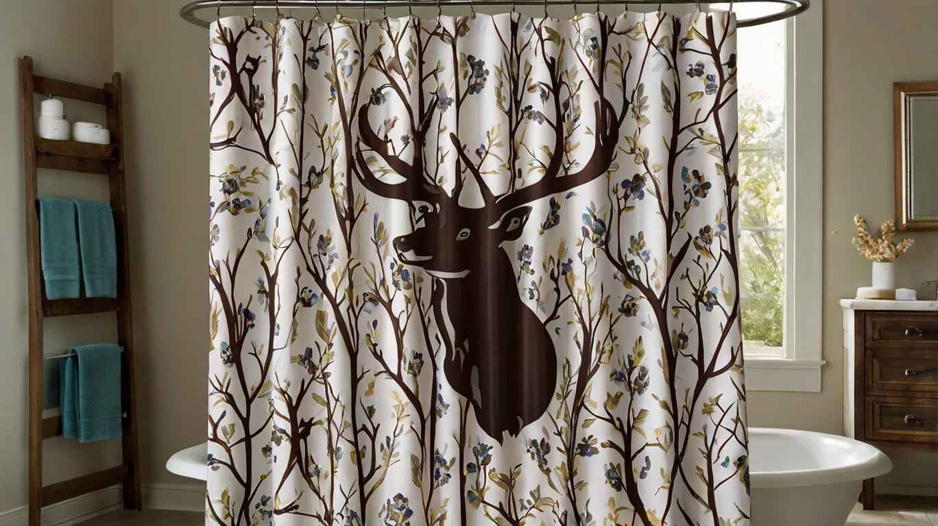 browning shower curtain