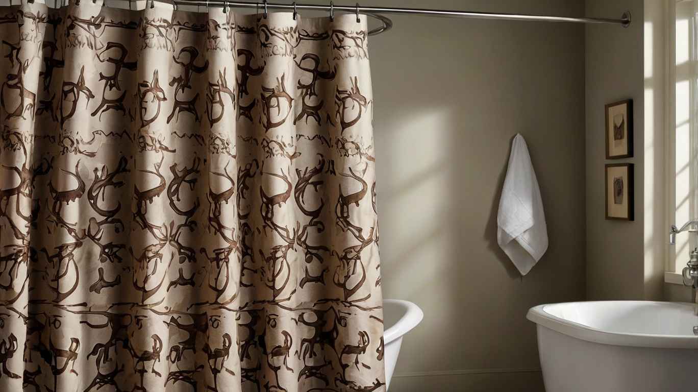 browning shower curtain