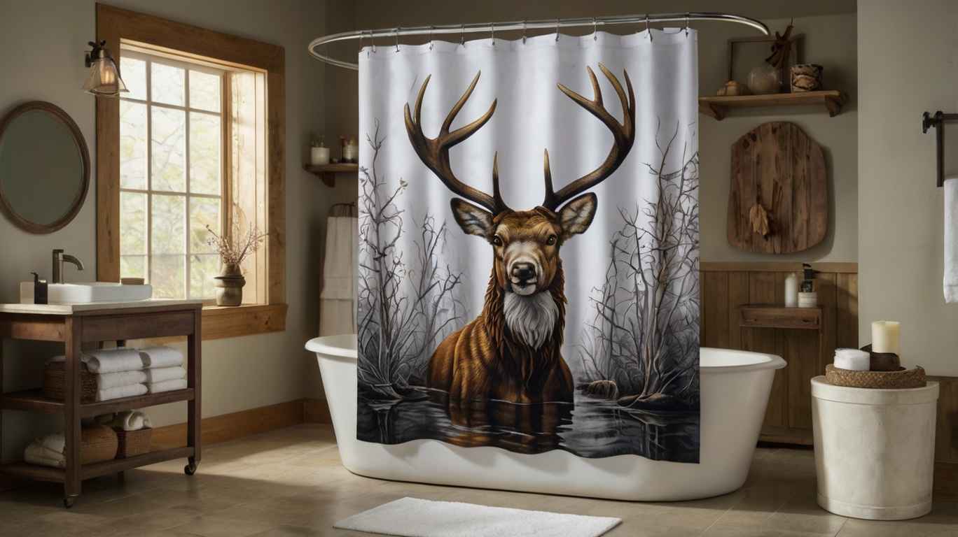 browning shower curtain