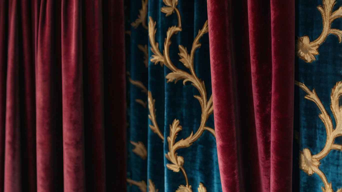 burgundy velvet curtains